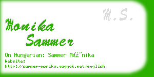 monika sammer business card